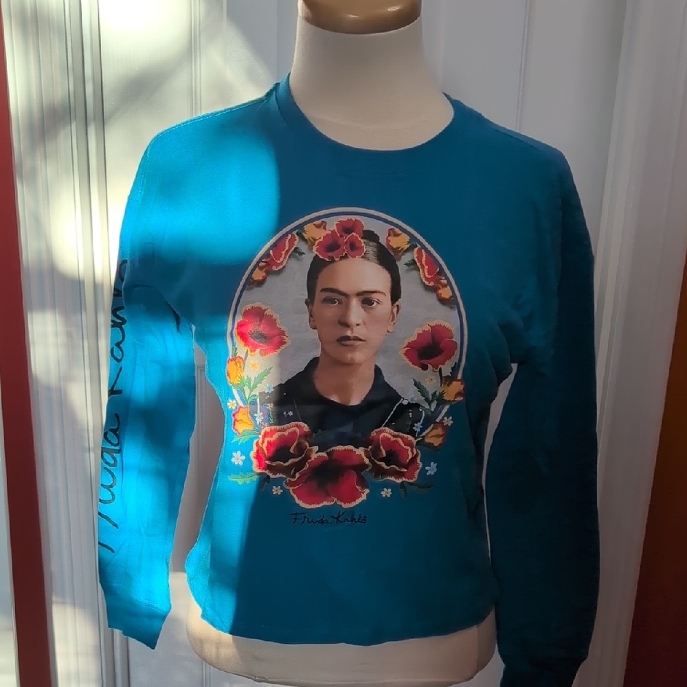 Frida Kahlo Kids Long Sleeve Tee - Blue
